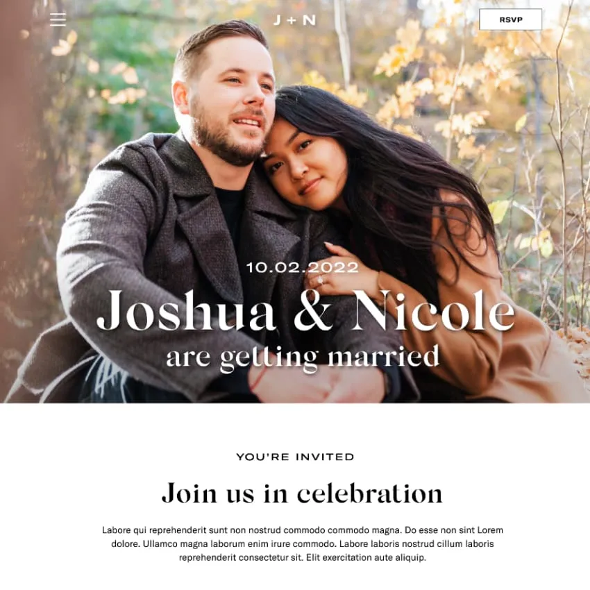 Event & Wedding Websites